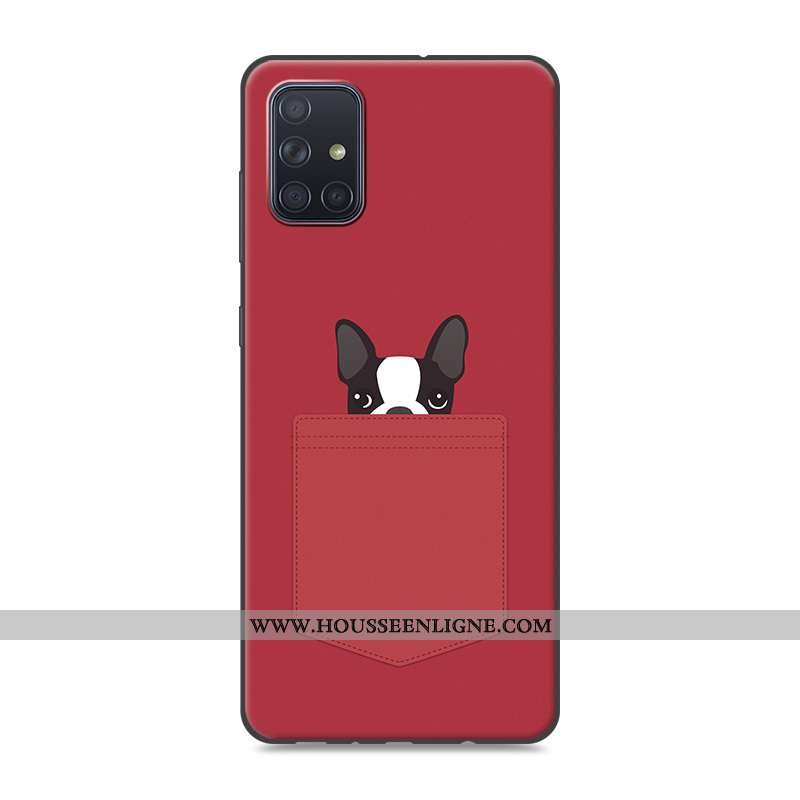 Coque Samsung Galaxy A71 Protection Créatif Fluide Doux Étui Dessin Animé Tendance Gris