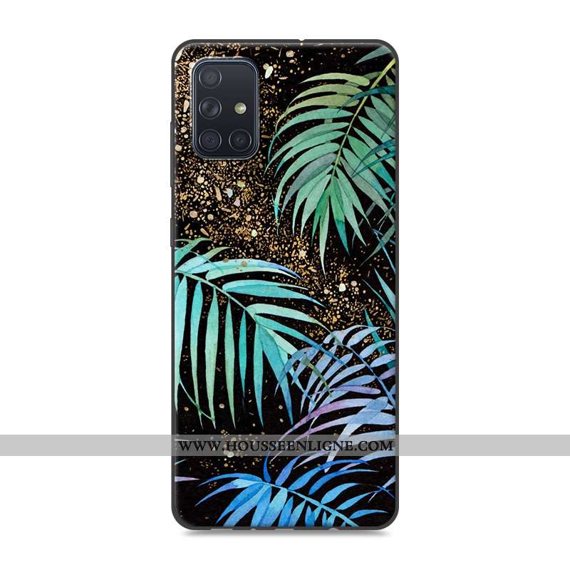 Coque Samsung Galaxy A71 Protection Créatif Fluide Doux Étui Dessin Animé Tendance Gris