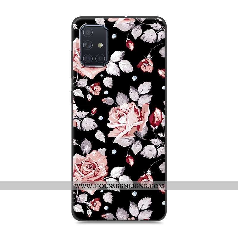 Coque Samsung Galaxy A71 Protection Créatif Fluide Doux Étui Dessin Animé Tendance Gris
