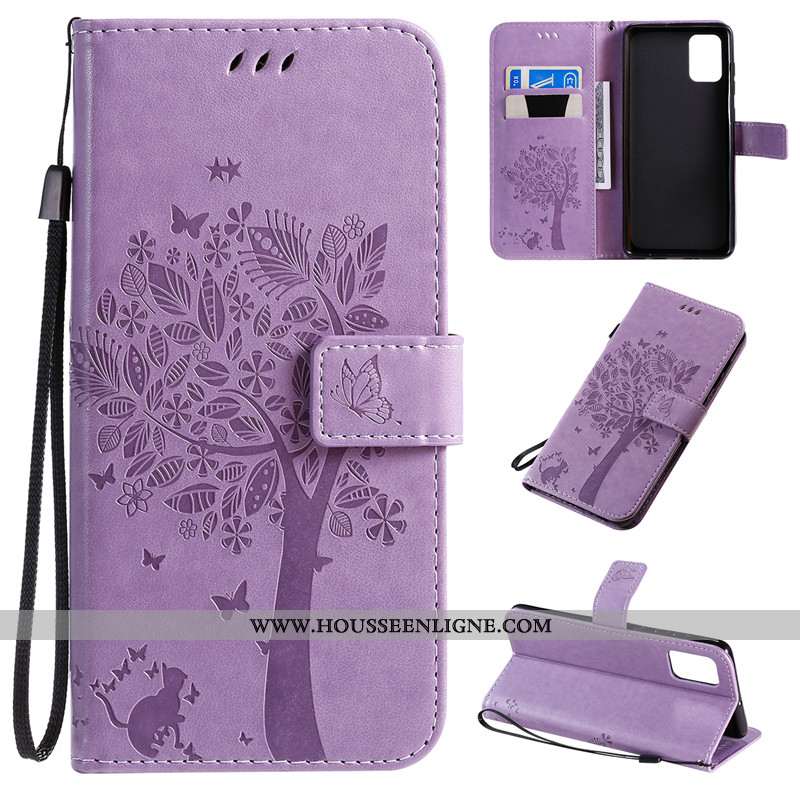 Coque Samsung Galaxy A71 Protection Cuir Fluide Doux Clamshell Étui Carte Tout Compris Doré