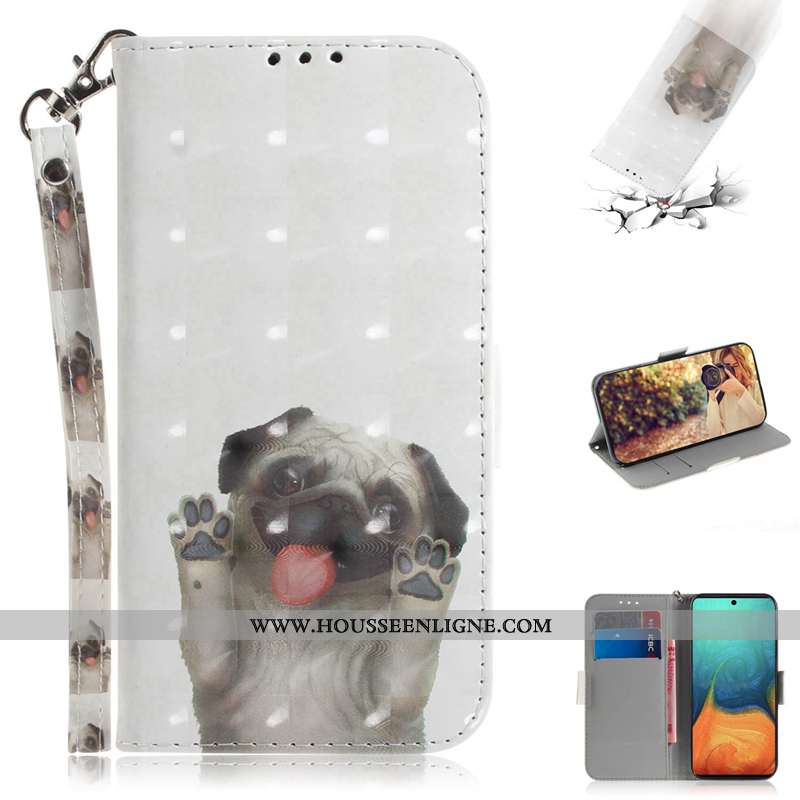 Coque Samsung Galaxy A71 Protection Cuir Téléphone Portable Carte Clamshell Étui Rose