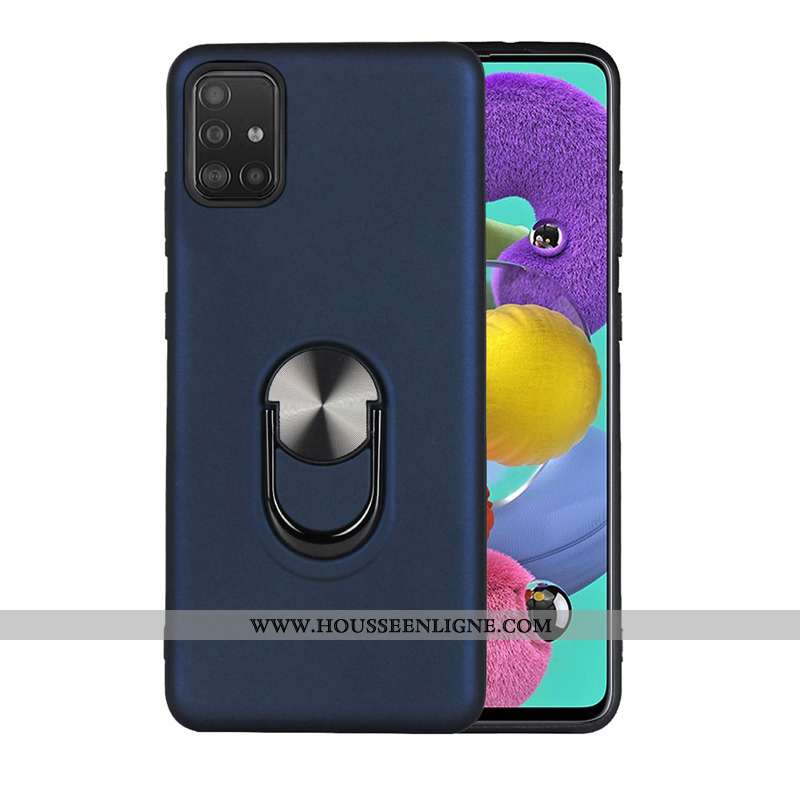 Coque Samsung Galaxy A71 Silicone Protection Tendance Amoureux Net Rouge Téléphone Portable Bleu Fon