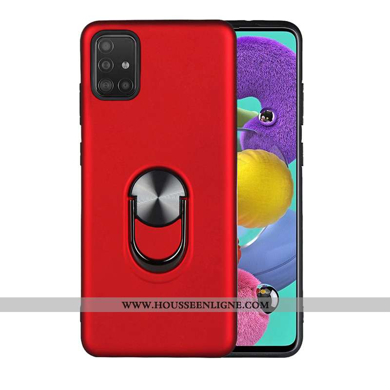 Coque Samsung Galaxy A71 Silicone Protection Tendance Amoureux Net Rouge Téléphone Portable Bleu Fon