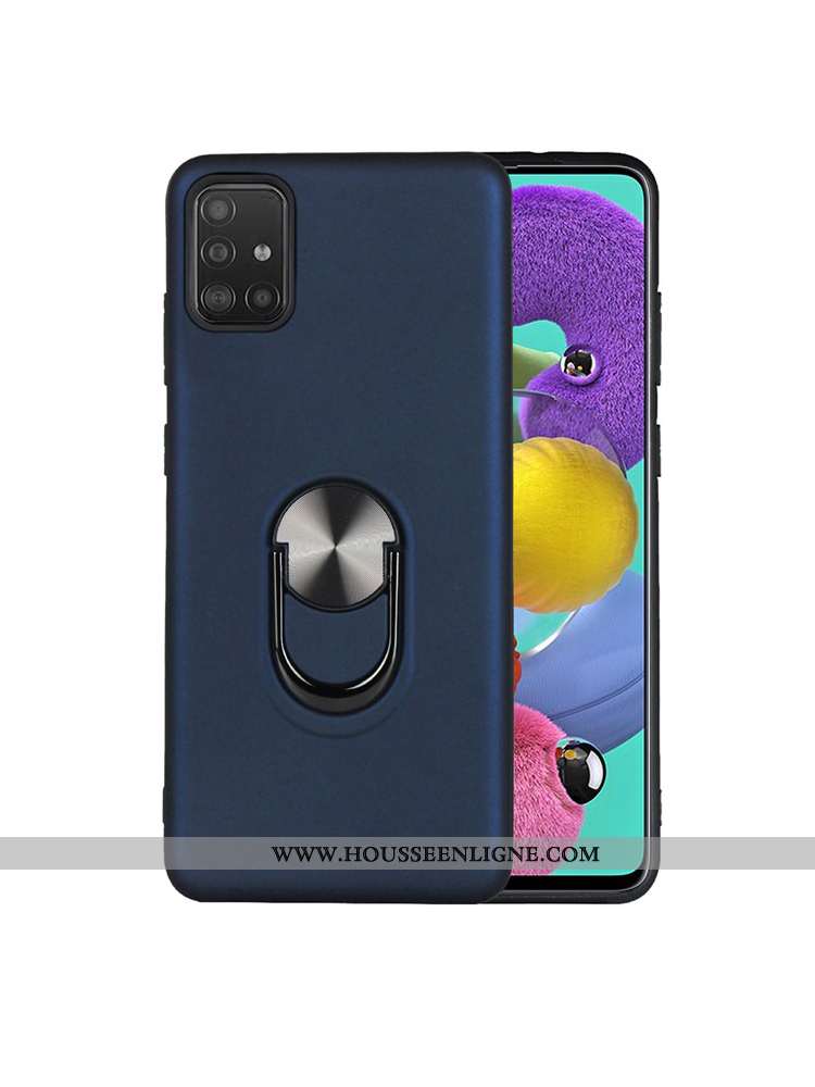 Coque Samsung Galaxy A71 Silicone Protection Tendance Amoureux Net Rouge Téléphone Portable Bleu Fon
