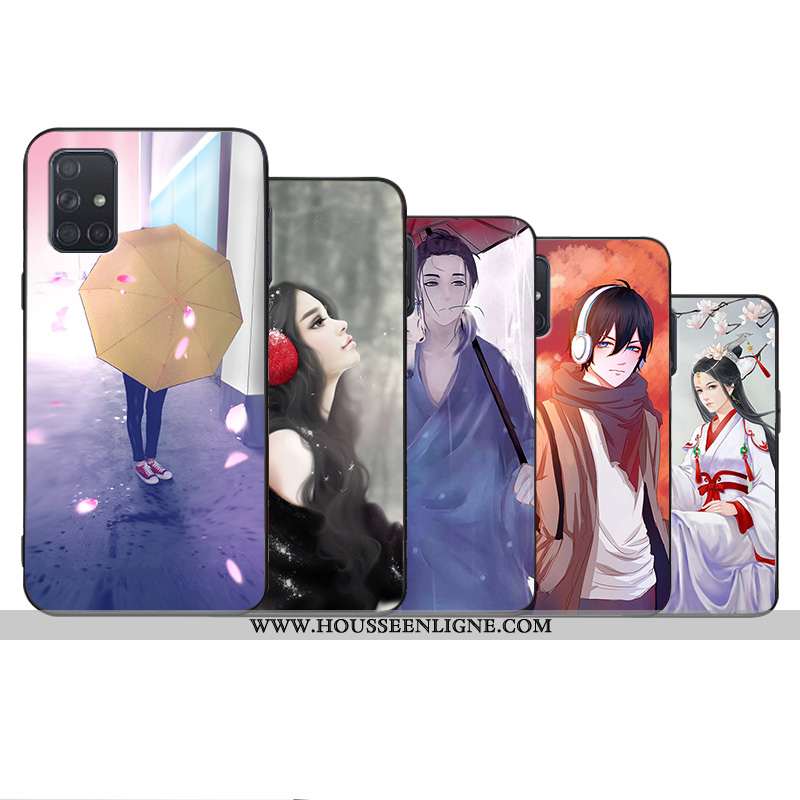 Coque Samsung Galaxy A71 Tendance Légère Personnalité Violet Tout Compris Étoile
