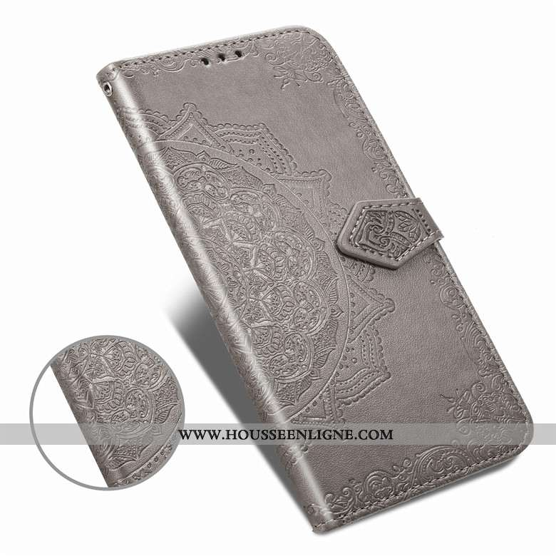 Coque Samsung Galaxy A80 Cuir Protection Étoile Violet Carte Étui Incassable