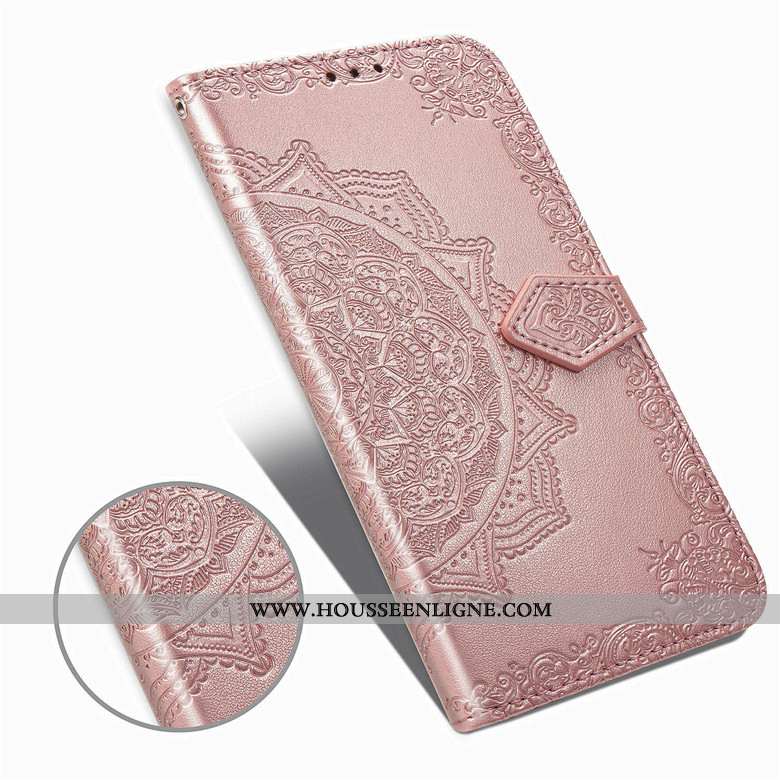Coque Samsung Galaxy A80 Cuir Protection Étoile Violet Carte Étui Incassable