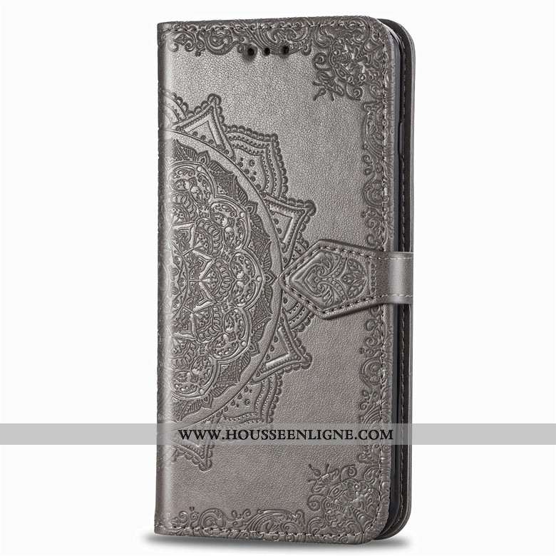 Coque Samsung Galaxy A80 Cuir Protection Étoile Violet Carte Étui Incassable