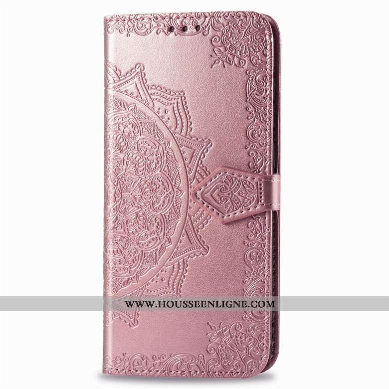 Coque Samsung Galaxy A80 Cuir Protection Étoile Violet Carte Étui Incassable