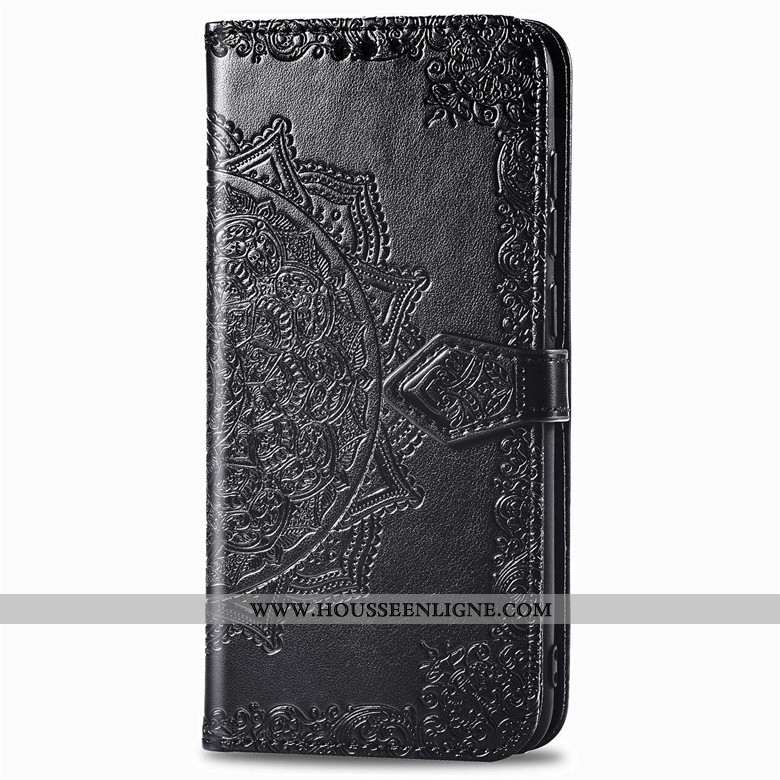 Coque Samsung Galaxy A80 Cuir Protection Étoile Violet Carte Étui Incassable