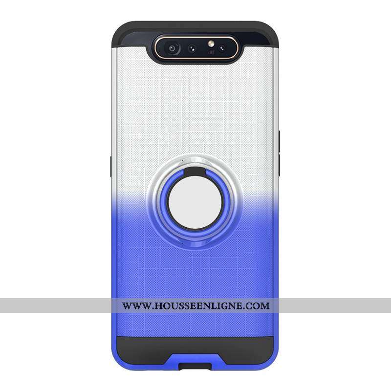 Coque Samsung Galaxy A80 Fluide Doux Protection Tout Compris Étoile Téléphone Portable Violet Étui
