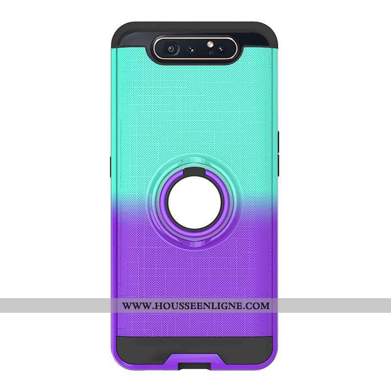 Coque Samsung Galaxy A80 Fluide Doux Protection Tout Compris Étoile Téléphone Portable Violet Étui