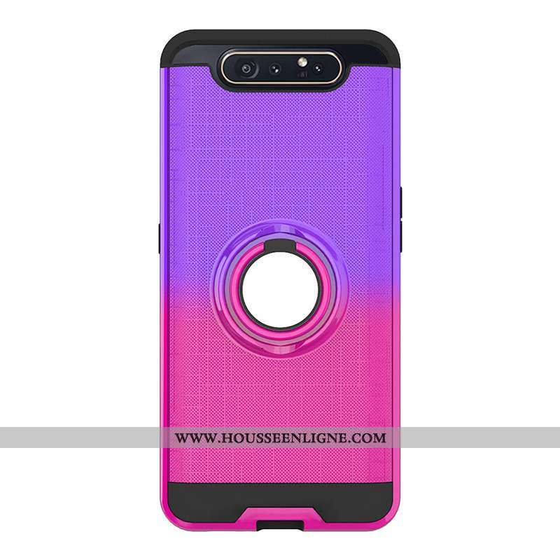 Coque Samsung Galaxy A80 Fluide Doux Protection Tout Compris Étoile Téléphone Portable Violet Étui