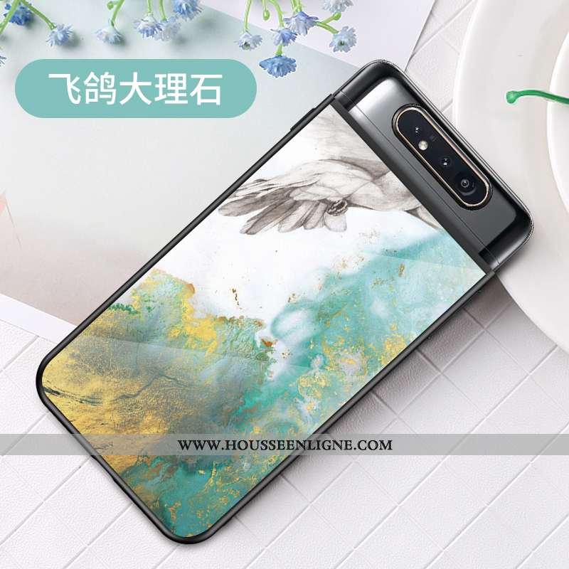 Coque Samsung Galaxy A80 Fluide Doux Protection Étui Ultra Incassable Légère Grand Rouge