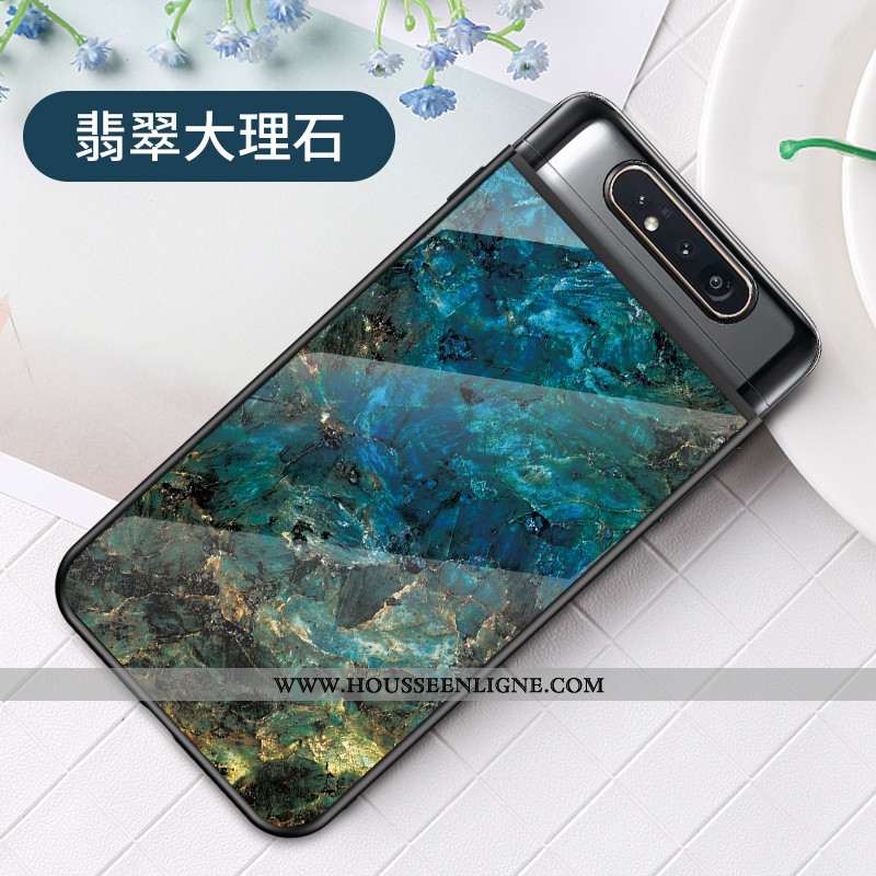 Coque Samsung Galaxy A80 Fluide Doux Protection Étui Ultra Incassable Légère Grand Rouge