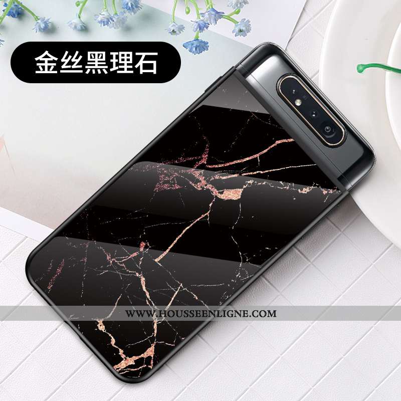 Coque Samsung Galaxy A80 Fluide Doux Protection Étui Ultra Incassable Légère Grand Rouge