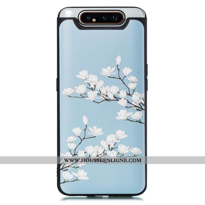Coque Samsung Galaxy A80 Personnalité Dessin Animé Tendance Étui 2020 Bleu