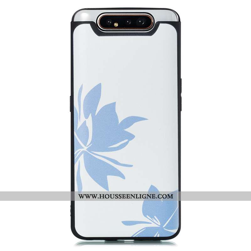 Coque Samsung Galaxy A80 Personnalité Dessin Animé Tendance Étui 2020 Bleu