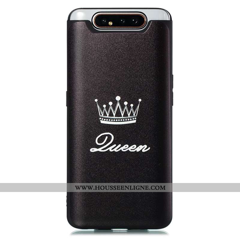 Coque Samsung Galaxy A80 Personnalité Dessin Animé Tendance Étui 2020 Bleu