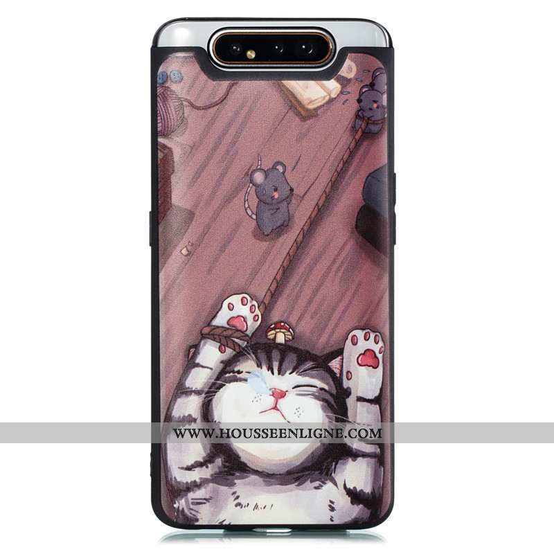 Coque Samsung Galaxy A80 Personnalité Dessin Animé Tendance Étui 2020 Bleu