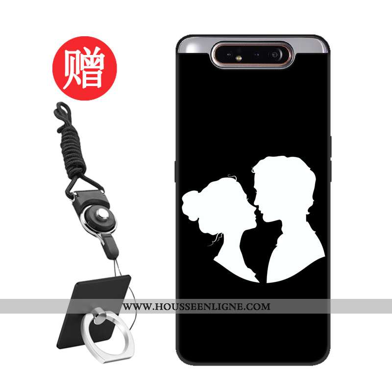 Coque Samsung Galaxy A80 Personnalité Silicone Tempérer Net Rouge Protection Modèle