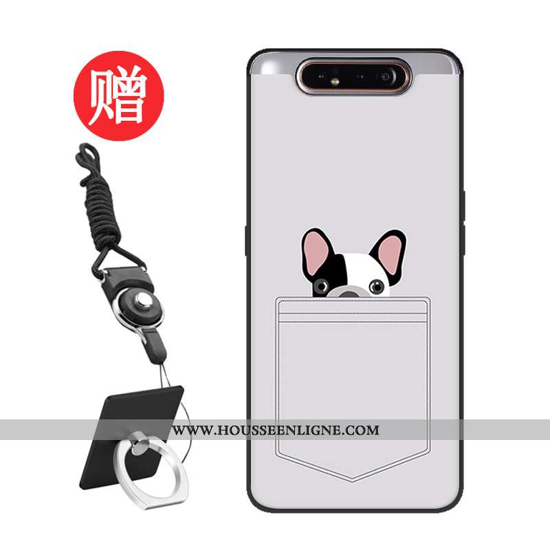 Coque Samsung Galaxy A80 Personnalité Silicone Tempérer Net Rouge Protection Modèle