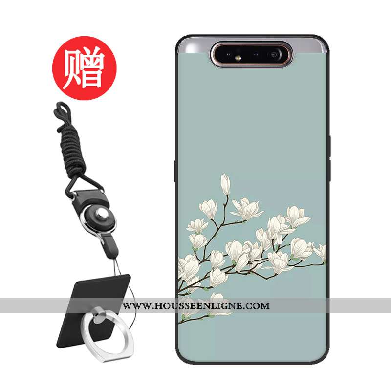 Coque Samsung Galaxy A80 Personnalité Silicone Tempérer Net Rouge Protection Modèle