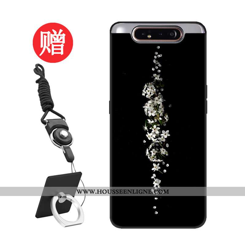 Coque Samsung Galaxy A80 Personnalité Silicone Tempérer Net Rouge Protection Modèle