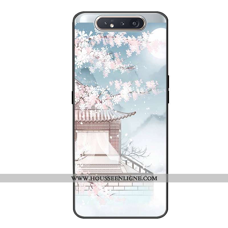 Coque Samsung Galaxy A80 Protection Charmant Étui Incassable Étoile Vert Verte