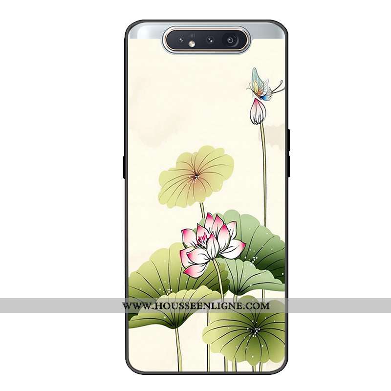 Coque Samsung Galaxy A80 Protection Charmant Étui Incassable Étoile Vert Verte