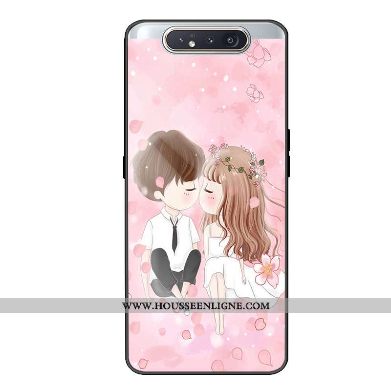 Coque Samsung Galaxy A80 Protection Charmant Étui Incassable Étoile Vert Verte