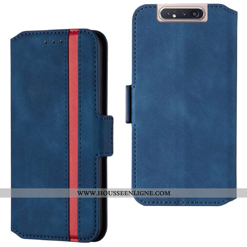 Coque Samsung Galaxy A80 Protection Cuir Silicone Housse Vert Étui Verte