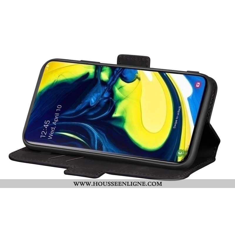Coque Samsung Galaxy A80 Protection Cuir Silicone Housse Vert Étui Verte