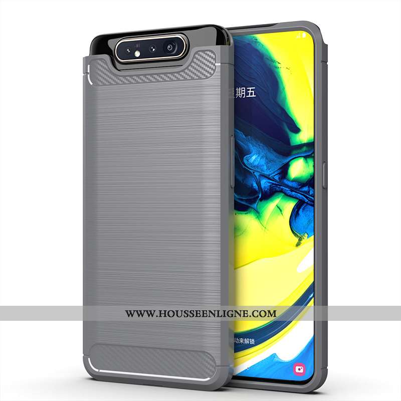 Coque Samsung Galaxy A80 Protection Modèle Fleurie Incassable Rouge Fluide Doux Étui