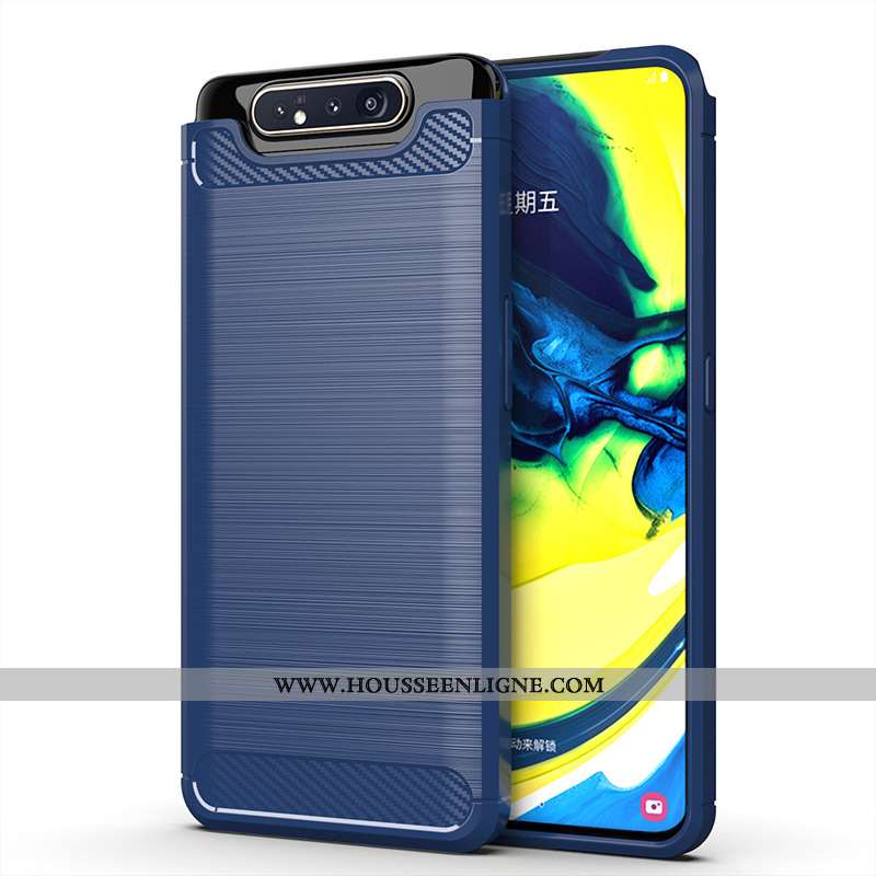 Coque Samsung Galaxy A80 Protection Modèle Fleurie Incassable Rouge Fluide Doux Étui