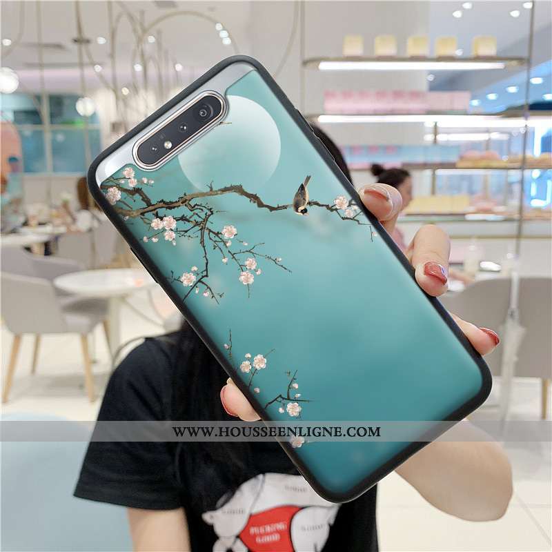 Coque Samsung Galaxy A80 Protection Silicone Étui Blanc Frais Petit Blanche