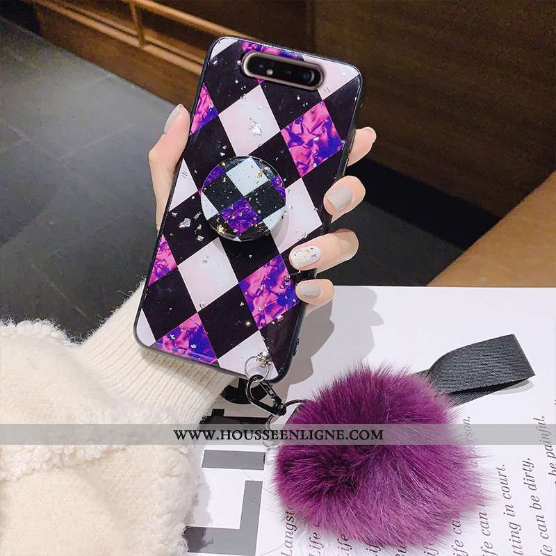 Coque Samsung Galaxy A80 Silicone Fluide Doux Incassable Tout Compris Étoile Téléphone Portable Bleu