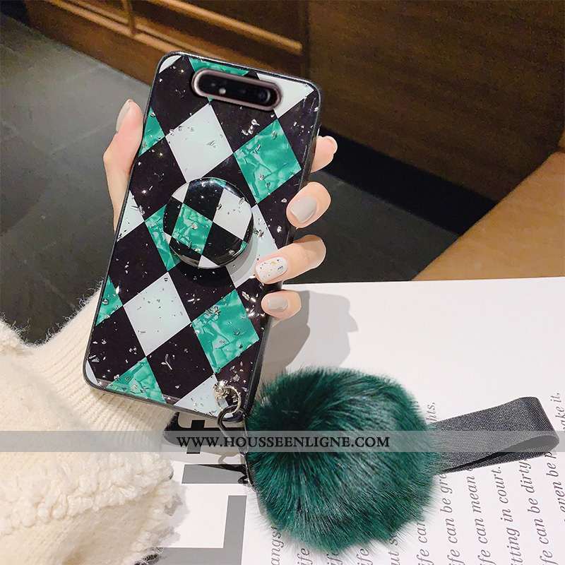 Coque Samsung Galaxy A80 Silicone Fluide Doux Incassable Tout Compris Étoile Téléphone Portable Bleu