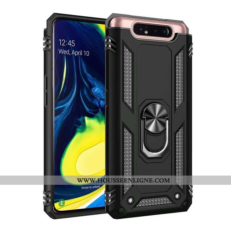 Coque Samsung Galaxy A80 Silicone Étoile Difficile Tout Compris Téléphone Portable Incassable Gris