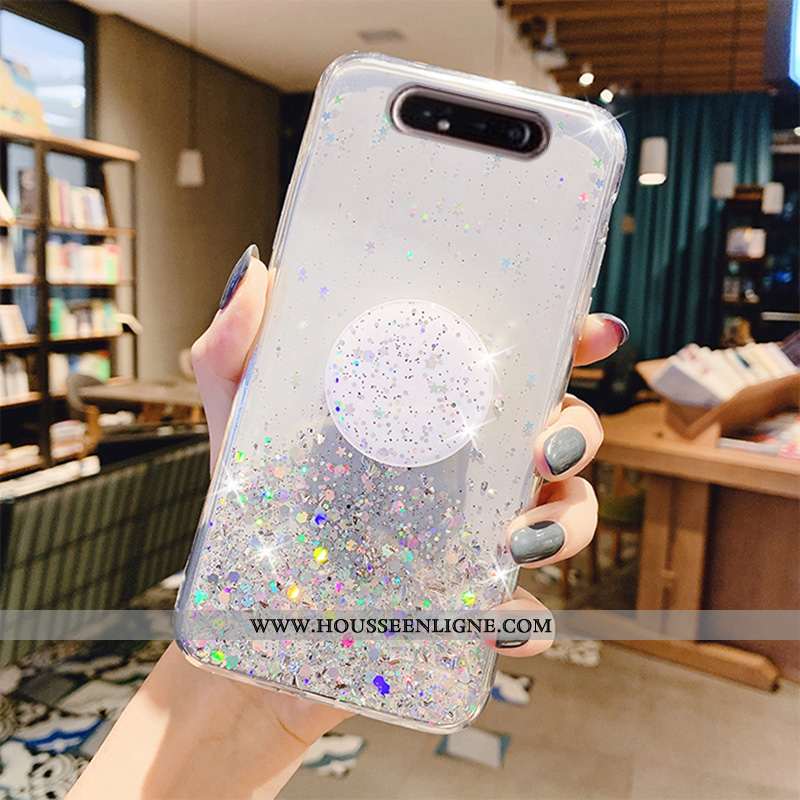 Coque Samsung Galaxy A80 Tendance Légère Luxe Cristal Tout Compris Fluide Doux Vert Verte