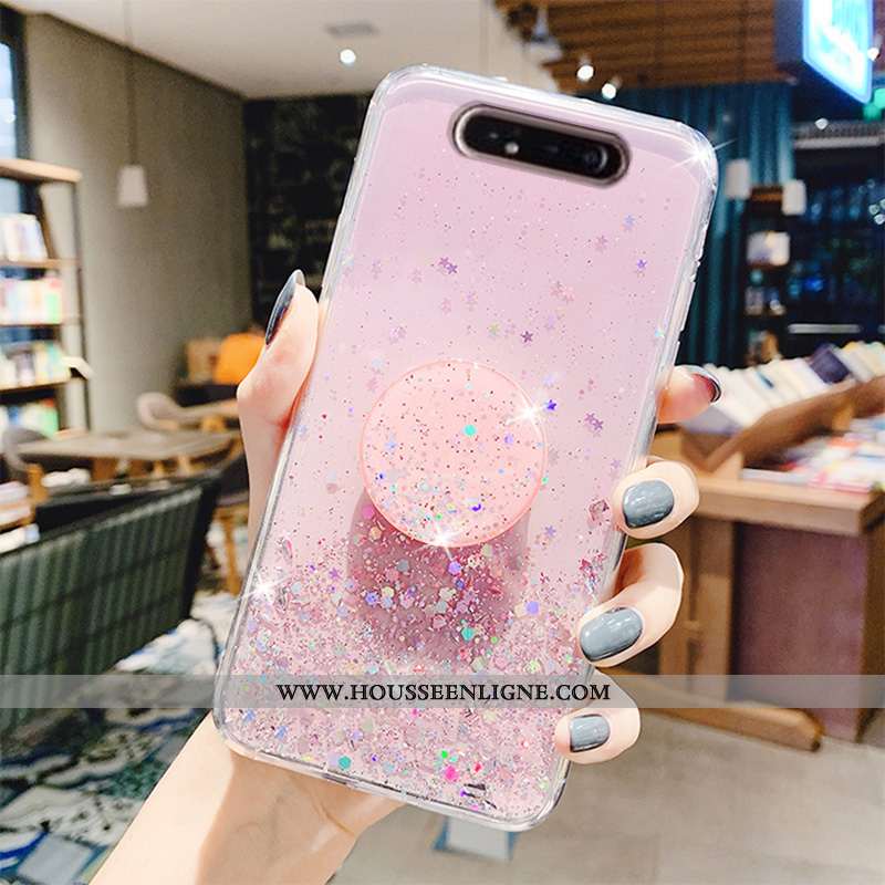 Coque Samsung Galaxy A80 Tendance Légère Luxe Cristal Tout Compris Fluide Doux Vert Verte