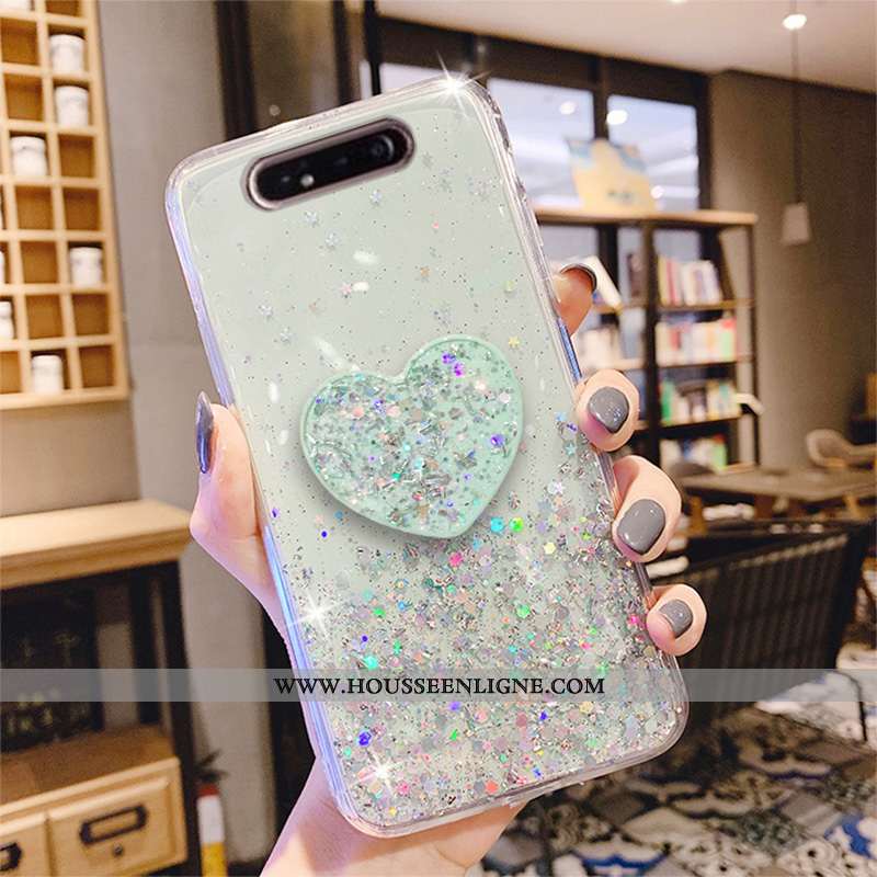 Coque Samsung Galaxy A80 Tendance Légère Luxe Cristal Tout Compris Fluide Doux Vert Verte