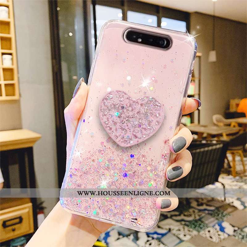 Coque Samsung Galaxy A80 Tendance Légère Luxe Cristal Tout Compris Fluide Doux Vert Verte