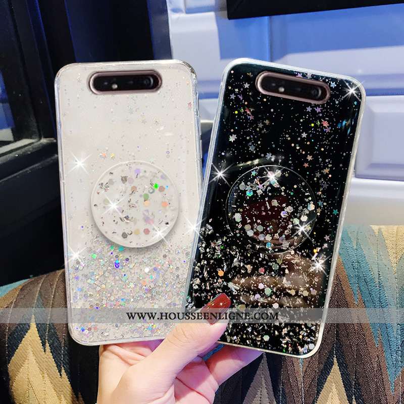 Coque Samsung Galaxy A80 Tendance Légère Luxe Cristal Tout Compris Fluide Doux Vert Verte