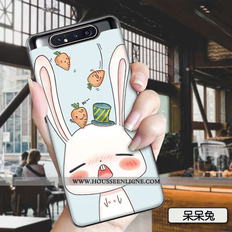 Coque Samsung Galaxy A80 Tendance Silicone Mode Tout Compris Amoureux Peinture Rose