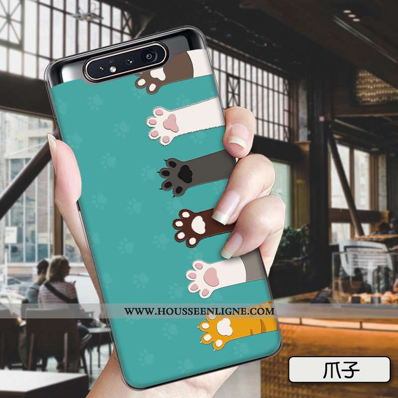Coque Samsung Galaxy A80 Tendance Silicone Mode Tout Compris Amoureux Peinture Rose