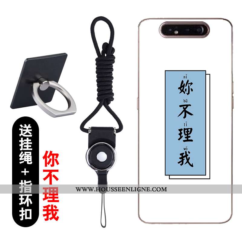 Coque Samsung Galaxy A80 Transparent Dessin Animé Fluide Doux Ultra Incassable Légère Étui Rose