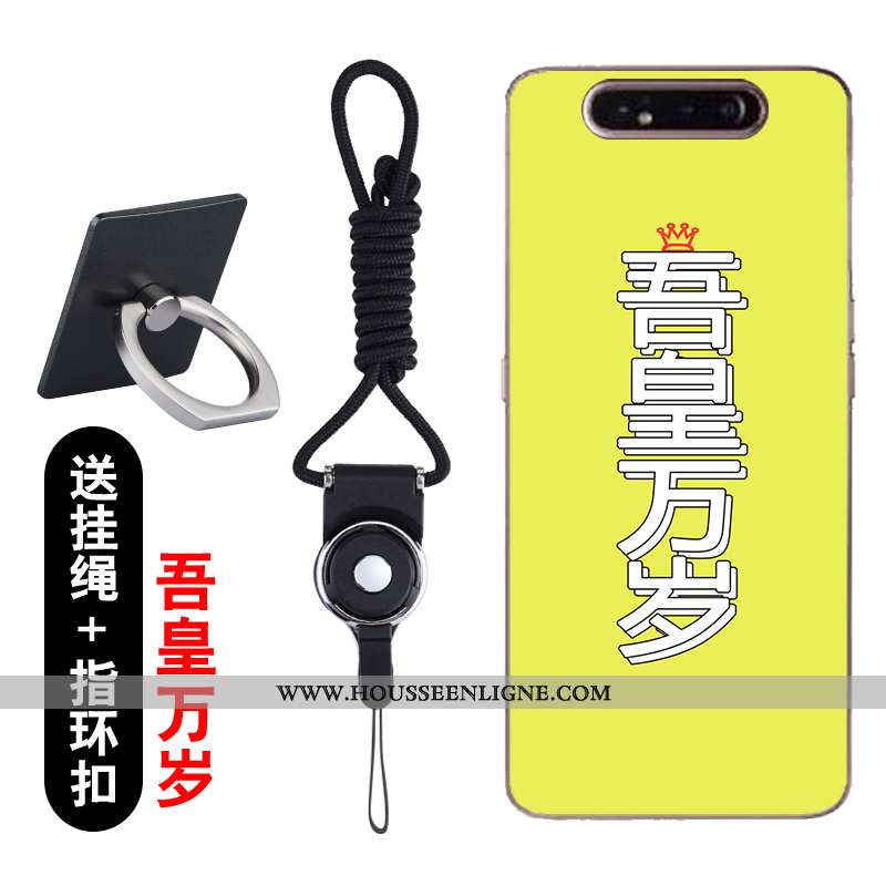 Coque Samsung Galaxy A80 Transparent Dessin Animé Fluide Doux Ultra Incassable Légère Étui Rose