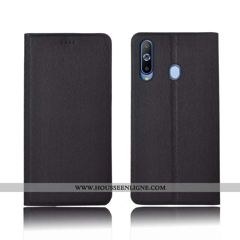 Coque Samsung Galaxy A8s Cuir Modèle Fleurie Protection Nouveau Bleu 2020 Clamshell