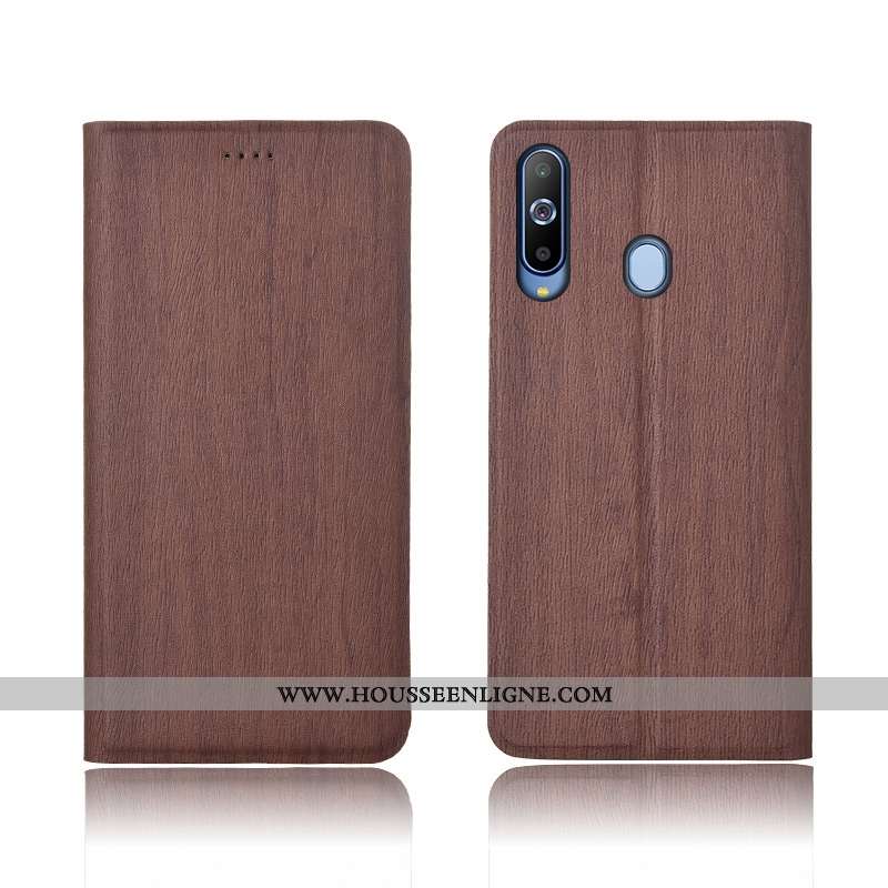 Coque Samsung Galaxy A8s Cuir Modèle Fleurie Protection Nouveau Bleu 2020 Clamshell